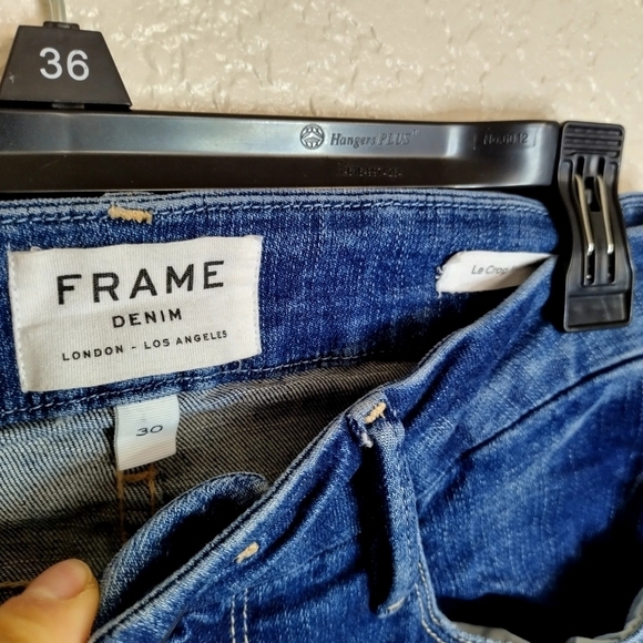 Frame Le Crop Mini Boot High-Rise Stretch Boot-Cut Jeans sz 30 - Picture 6 of 10